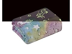 2Pk Glow In The Dark Throw Glow Unicorn