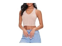 Forever 21 Women's (L) Waffle Knit Cropped Tank To
