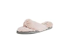 Dearfoams Women's Furry Thong Slippers