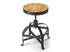Industrial Wood and Iron Stool