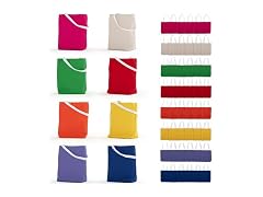 Fun Express Medium Canvas Tote Bag Assortment - 10" x 12" (Pack of 50)