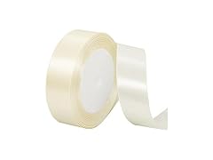 FUNCANDLE Rice White Satin Ribbon 1,25 Yard Solid