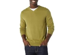 Amazon Essentials Men (XXL) V-Neck Golden Sweater