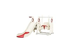 SPOFLYINN Toddler Swing Slide Set 4 in 1