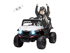 12V Ride On UTV White