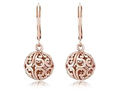 Rose filgree Drop Earrings