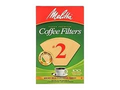 Melitta #2 Natural Brown Cone Coffee Filters, 100-Ct