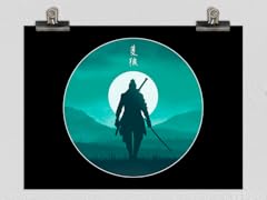 "Warrior Silhouette" Poster