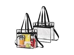 VENO Clear Tote Bag for Stadium Approved, 12x6x12