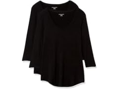 Amazon Essentials 2-Pack Top, Black (XS)