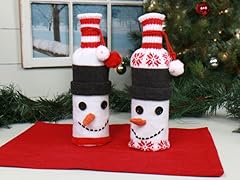 Snowman Face Bottle Cover - Set of 2
