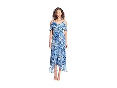 London Times Women (16) Cold Shoulder Hi-low Dress