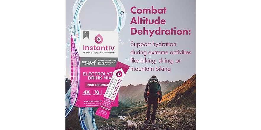 Instantiv InstantIV Electrolyte Drink Mix Pink Lemonade, 24-Ct