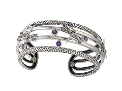 Amethyst Dragonly Open Cuff