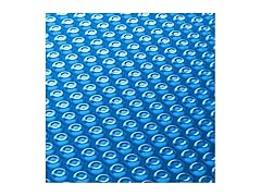 Real Relax Durable 12-mil Solar Pool Cover for Inground & Above Ground Pools, Heavy-Duty Heat Retaining Bubble Blanket for Irregularly Shaped Pool, Blue (12×24FT) (Open Box)