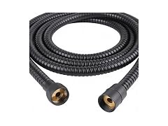 SUPPLYGIANT Shower Hose 59 inch Stainless Steel Shower Head Hose with 1/2 Inch Threaded Connector, Matte Black Plated Finish