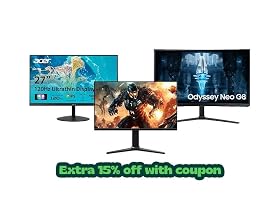 Up to 40% off + Extra 15% off on Monitors