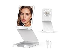 LAMPICK Travel Makeup Mirror with Lights