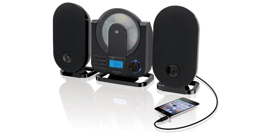 GPX Mountable AM/FM CD Home Music System