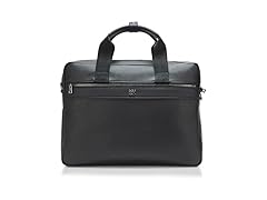HUGO, Stacked Logo Leather Briefcase, black gloss, PCE.
