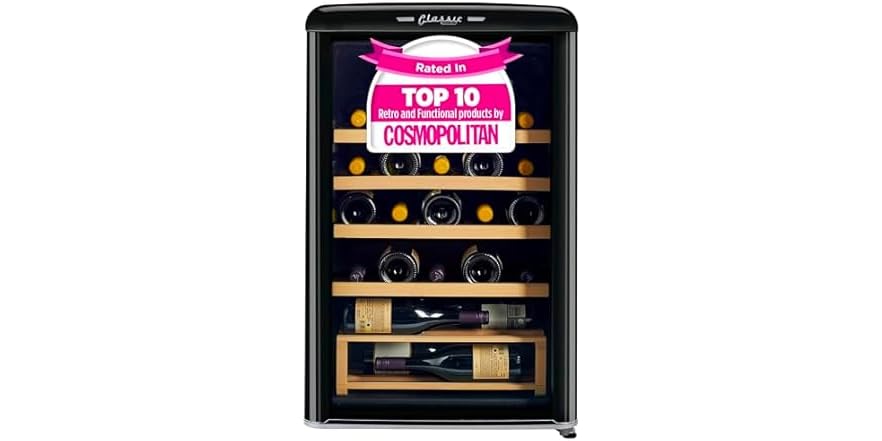Classic Retro 21" 28-Bottle Wine Cooler