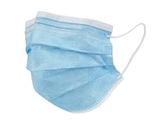 Disposable 3-Ply Face Masks, Pack of 50