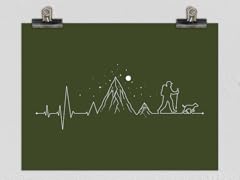 "Hiking Heartbeat" Poster