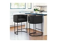 2 Black Counter Height Bar Stools