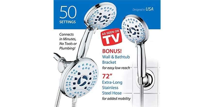 LRSCOM-HO - Anti-Ligature Combo Shower Head without Handheld Shower AquaDesign