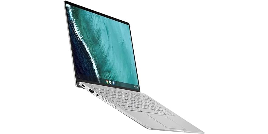 ASUS Chromebook C425 Clamshell Portátil, 14 Pulgadas FHD 4 Vías NanoEdge, Procesador Intel Core M3 8100y 4 Gb De Ram 128 Gb De Almacenamiento