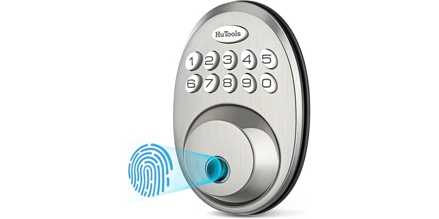 HuTools HT02 Finger Print Deadbolt Lock Satin