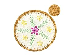 Decorative Round Serving Tray for Coffee