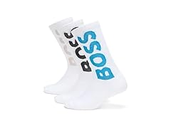BOSS Bold Logo Solid Cotton Socks 3Pk