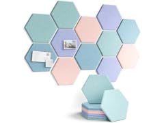 12 Pack Hexagon Felt Bulletin Board Tiles