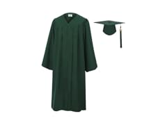 Unisex Adult Matte Graduation Gown- Forest