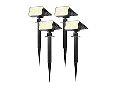HGGH Solar Lights Outdoor Waterproof IP67, 60 LED 4Pk