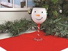 Snowman Face Wine Glass