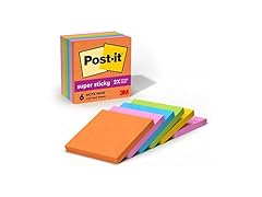 Post-it Super Sticky Notes, 3x3 in, 6 Pads