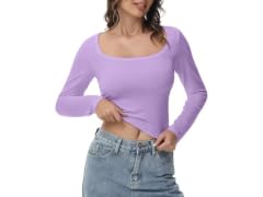 GGOV Women's (L) Women's Long Sleeve Crop top