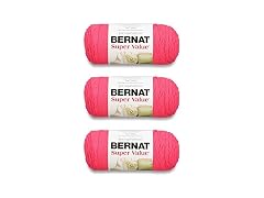 Bernat Super Value Peony Pink Yarn - 3 Pack