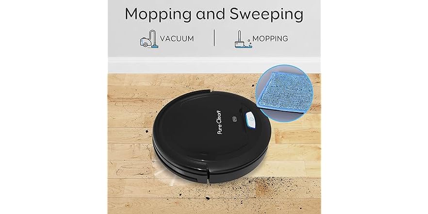SereneLife Pure Clean Robot Vacuum – Upgraded 90-Min Runtime, HEPA Filter, Low-Profile For Under Furniture