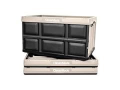 3PK CleverMade Collapsible Storage Bin - 62L- Tan