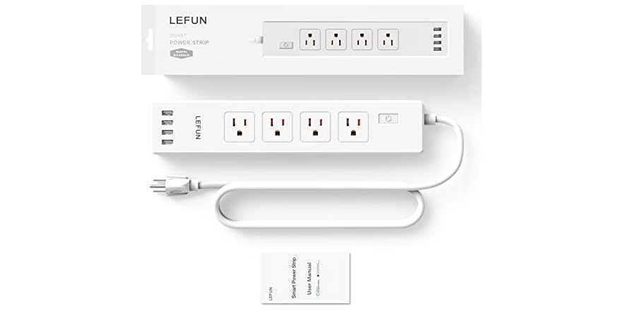 Lefun Wi-Fi Smart Power Strip - 4 Outlets, 4 USB