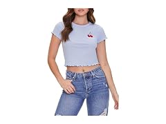 Forever 21  (S) Cherry Graphic Cropped Tee