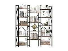 GAOMON Triple Wide 5-Tier Bookshelf