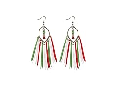 Long Bohemian Fringe Leather Earrrings
