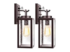 VerRon 2-Pk Outdoor Wall Lantern, Bronze