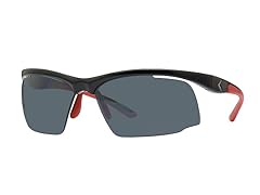 Razr Sunglasses - Shiny Black/Red