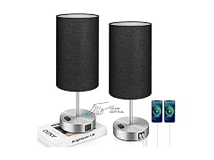 Brightever Black Touch Control Table Lamp Set of 2