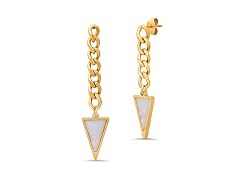 18K Gold Plated Triangle Drop Earrings